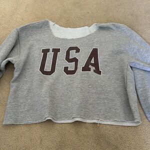 light grey USA sweatshirt